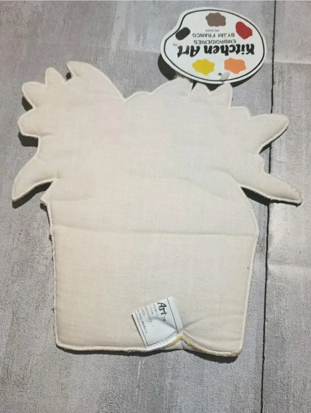 Vtg Jay Franco Kitchen Art Embroidered Shaped Pot Holders Decor Set Of 3 NWT